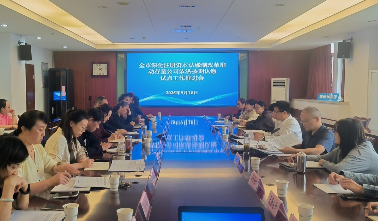 市市场监管局召开全市深化注册资本认缴制改革推动存量公司依法按期认缴试点工作推进会